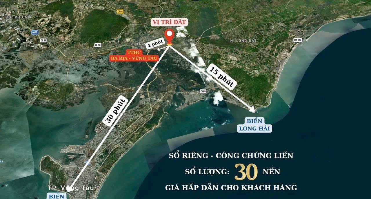 ĐẤT TT TP BÀ RỊA - NGAY VÒNG XOAY LONG ĐIỀN - Ảnh 3